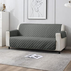 Ultrasonic Quilted Sofa Cover Grey