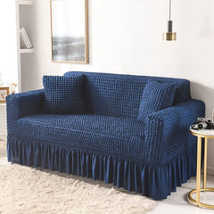 Turkish Style Bubble Sofa Cover – Blue