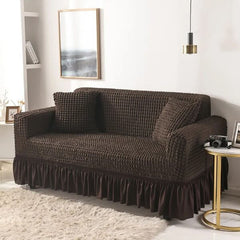 Turkish Style Bubble Sofa Cover – Brown