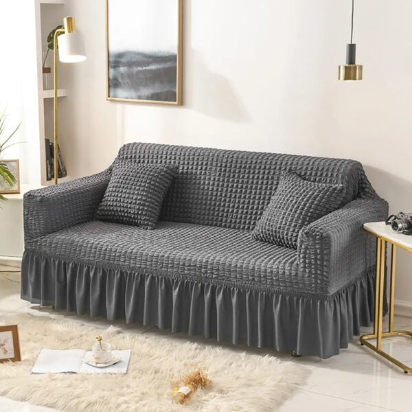 Turkish Style Bubble Sofa Cover – Grey