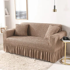 Turkish Style Bubble Sofa Cover – Light Brown