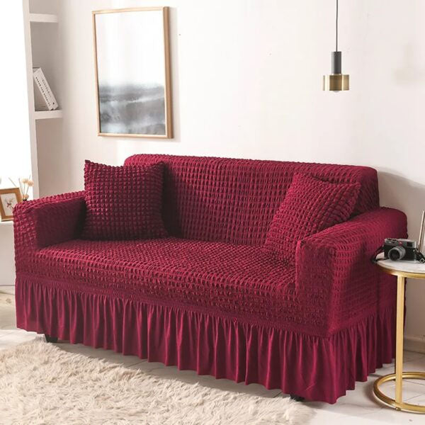 Turkish Style Bubble Sofa Cover – Maroon