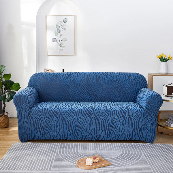 Jersey Sofa Cover - Blue