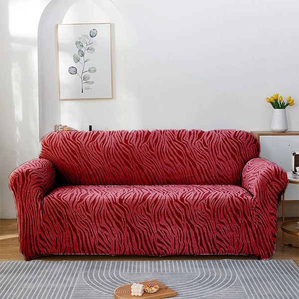 Jersey Sofa Cover - Reddish Maroon