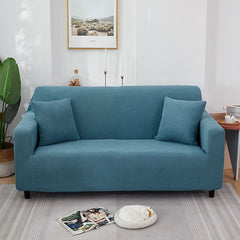 Jersey Sofa Cover - Sea Blue