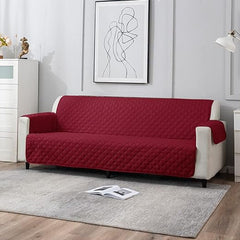 Ultrasonic Quilted Sofa Cover Maroon