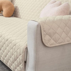 Ultrasonic Quilted Sofa Cover Off White